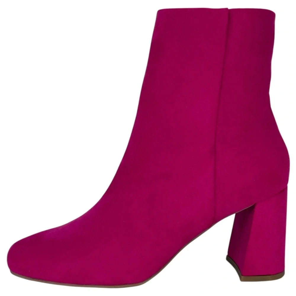 Sugar Element Fuschia Microsuede Womens Ankle Boots Size 7M - Picture 3 of 14